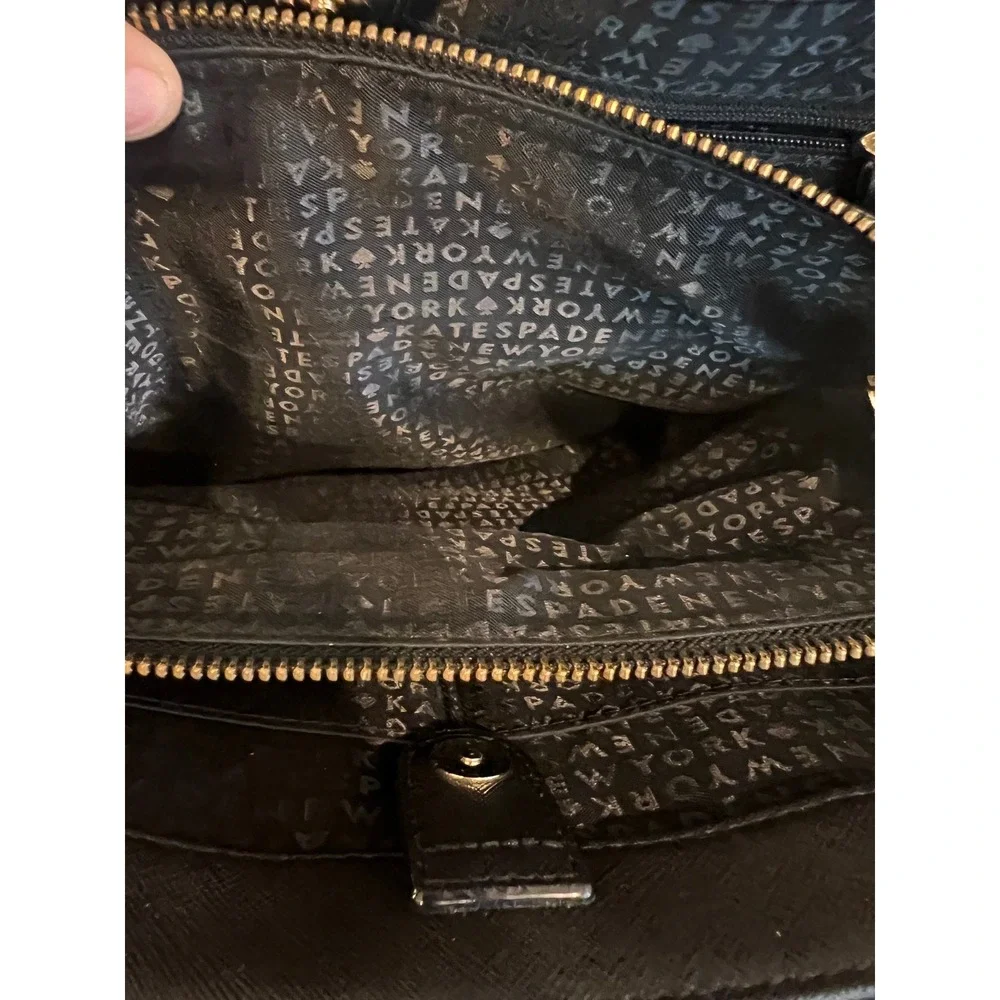 Kate Spade New York Laurel Way Evangelie Black Satchel Crossbody Bag Saffiano‎